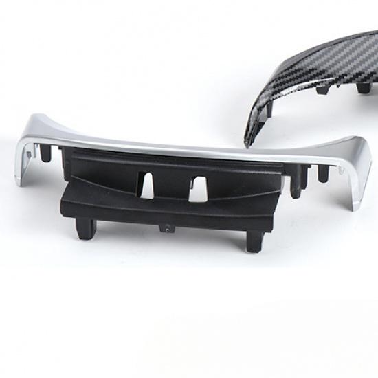 2056803407 200mm Car Center Console Armrest Cover Button, Silver Carbon Central Storage Box Switch for Mercedes BENZ C Class W205 C300 C400 GLC W253