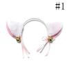 Cute Cat Fox Ears Headband Bell Bow Cosplay Halloween Party Fancy Costume