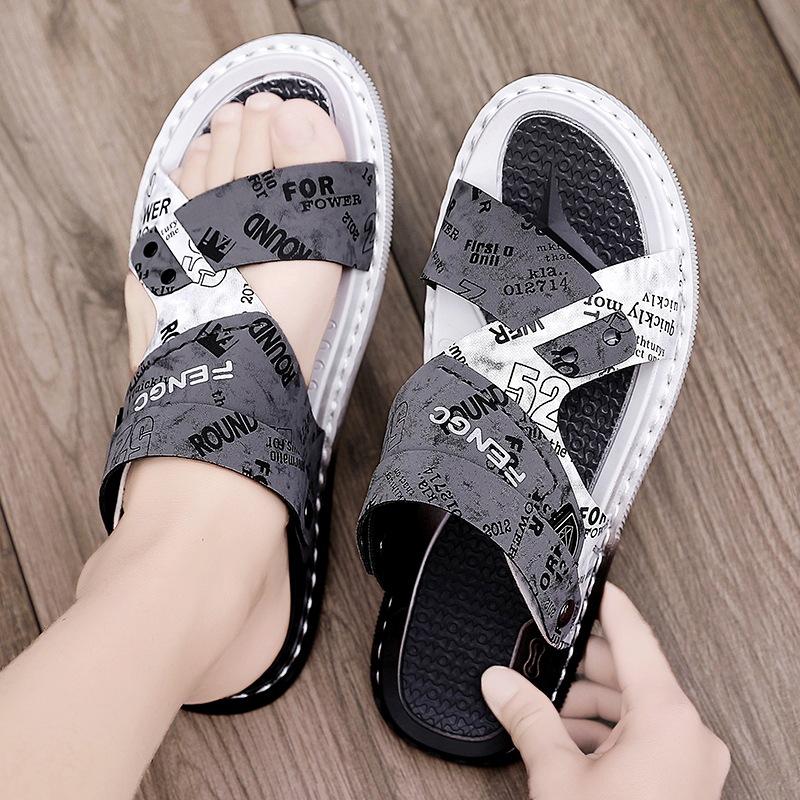 

Мужские противоскользящие и устойчивые к запаху мягкие подошвы двойного назначения для занятий спортом на открытом воздухе и повседневные пляжные тапочки для летней одежды 44 серый