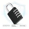 1Pcs Combination Lock Resettable 4 Digit Padlock with Combination Waterproof and Heavy Duty Combination Padlock Outdoor