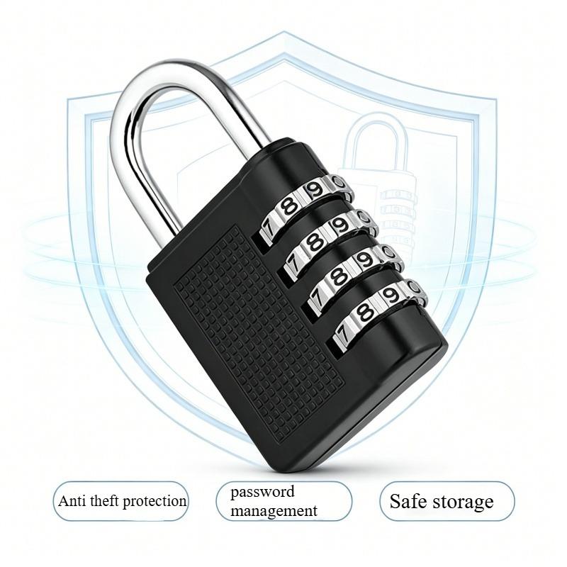 1Pcs Combination Lock Resettable 4 Digit Padlock with Combination Waterproof and Heavy Duty Combination Padlock Outdoor