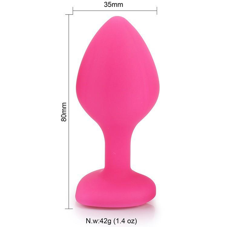 Heart-Shaped Silicone Anal Plug – Adult Erotic Toy & Dilator