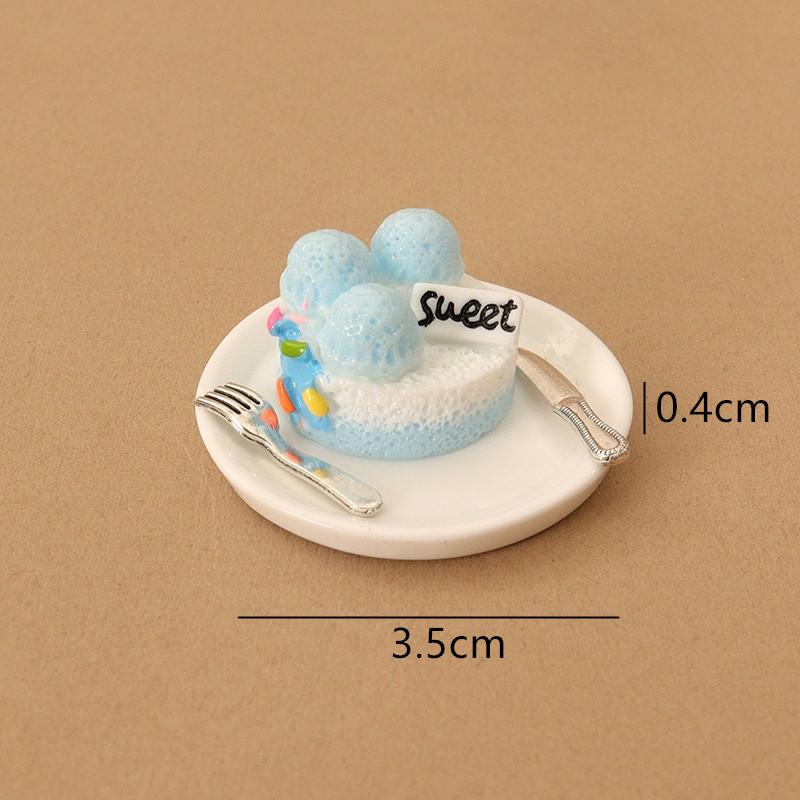 38Styles Dollhouse Miniature Simulation Food Strawberry Waffle Cake Model DIY Kitchen Accessories Resin Dollhouse Decoration