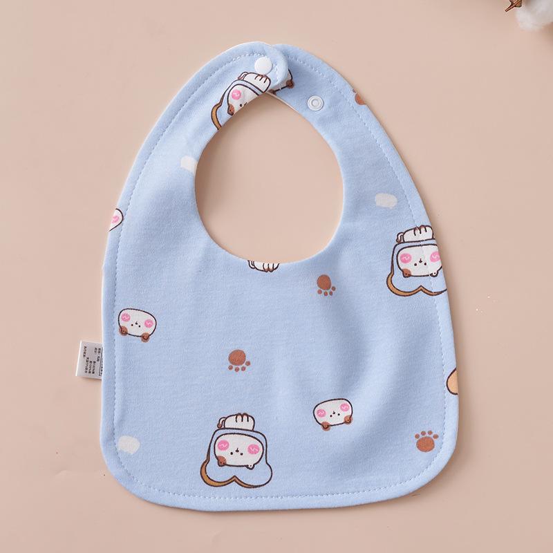 U-Shaped Pure Cotton Bib - Super Soft, Waterproof, Adjustable for Newborns, Ideal for Autumn/Winter