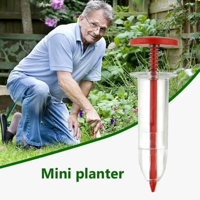 Syringe Seeder Mini Sowing Seed Dispenser Plastic Manual Sower Seed Spreader Handheld Seed Planter Plant Seed Sower for Garden