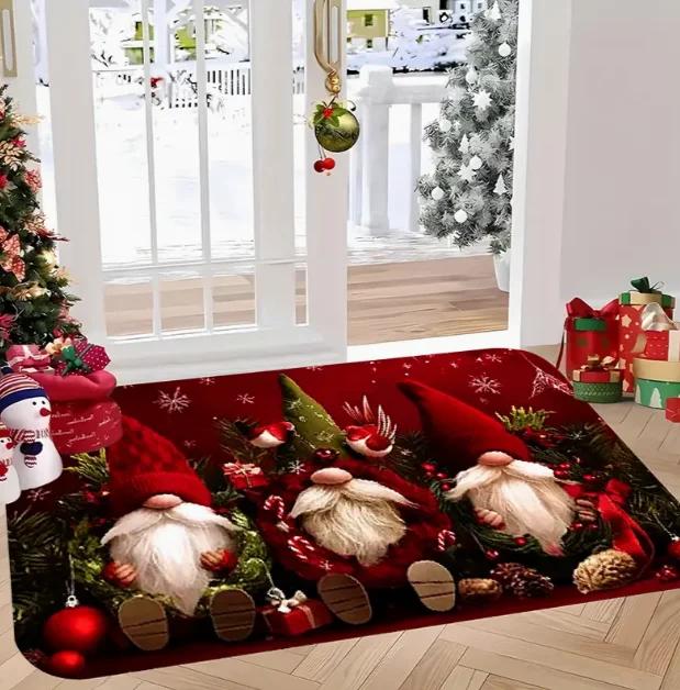 Santa Claus Christmas Gnome Door Mat Soft Carpet  Living Room Kitchen Bedroom Bathroom Room New Year Christmas Home Decor Carpet