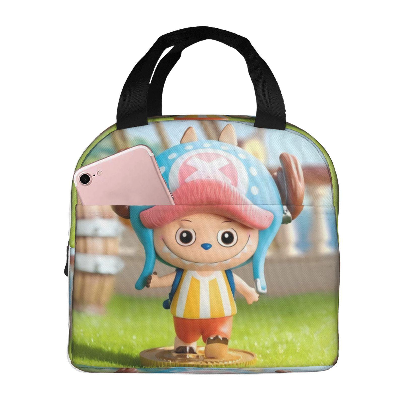 Lunch bag Children s fully printed picnic bag Cartoon animation portable thermal insulation bag Convenient lunch box bag