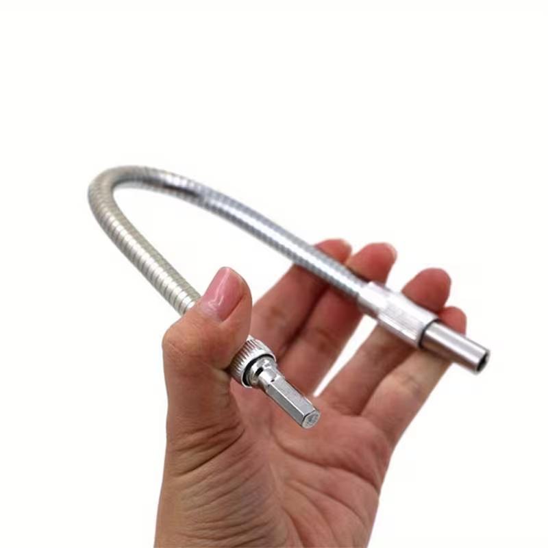 300mm Hexagonal Shank Metal Flex Extension Rod Bit Holder Magnetic Hex Screwdriver Bit Connection Socket for Hand Drill