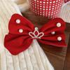 Cloth Velvet Red Bow Hairpin Plush Ancient Style Hairpin Cute Hanfu Hair Sticks  Baby