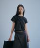 Baegsi Circular Shirring T-Shirt, Black
