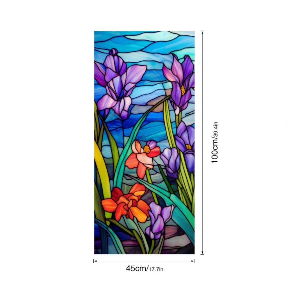 100*45cm Electrostatic Glass Sticker Waterproof Non-Adhesive Removable Decorative PVC Decorative Static Glass Film Decal Decor