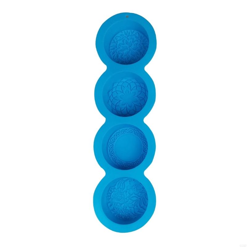 92MF Flower Pattern Silicone Molds for Epoxy Resin Home Decoration 4 Cavities Fondant Silicone Mold for Cake Baking