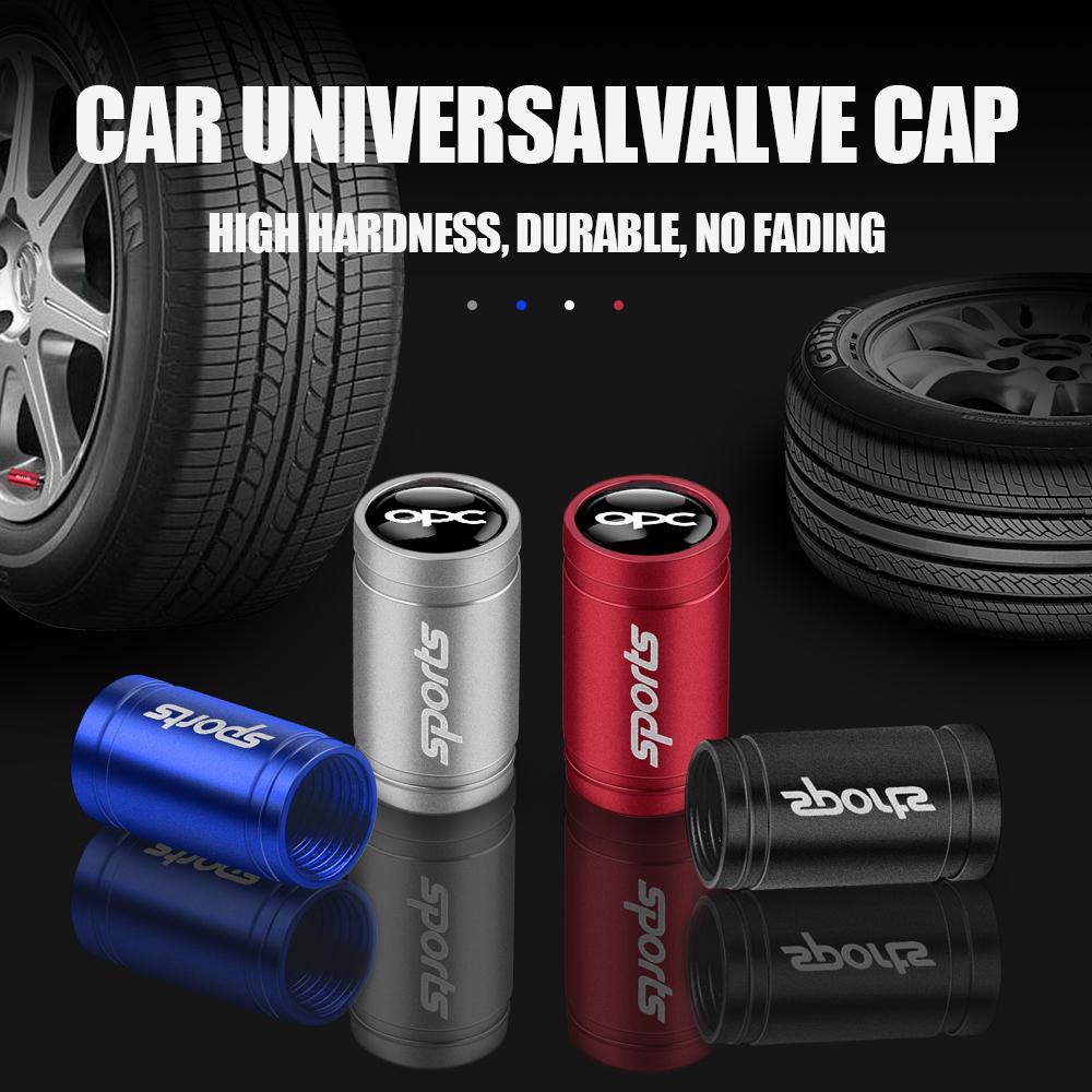 BBGB2 4PCS Sports Emblem Metal Wheel Tire Valve Stem Caps Car Stying For Opel OPC Astra J H G K Insignia Corsa D B E Mokka Vectra