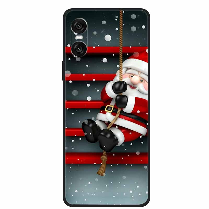 Christmas Phone Cases For Sony Xperia 10 VI 5G Case Soft TPU Silicone Santa Santa Claus Cover For Xperia 10VI Cover Bumper Funda