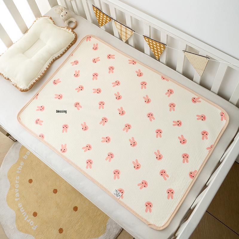Waterproof Gauze Baby Cotton Crepe Mattress Protector 50x70cm Breathable Newborn Incontinence Care Pad