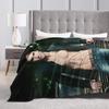 The Vampire Diaries Damon Salvatore Decken Flanell Bedruckt Tragbar Ultra-Weich Überwurfdecke für Bettwäsche Büro Teppichstück