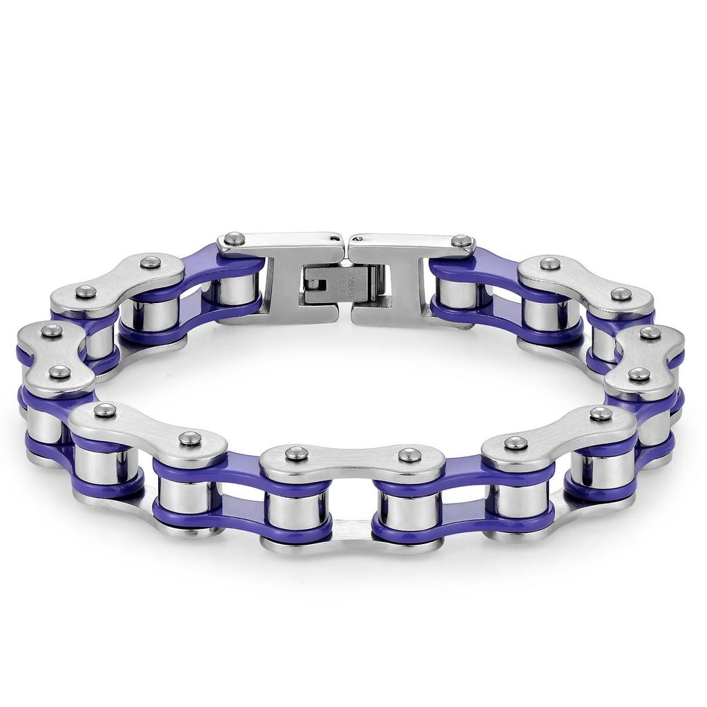European-American Style Bicycle Chain Bracelet: Creative Rock Hip Hop Jewelry for Men & Women In Stainless Steel