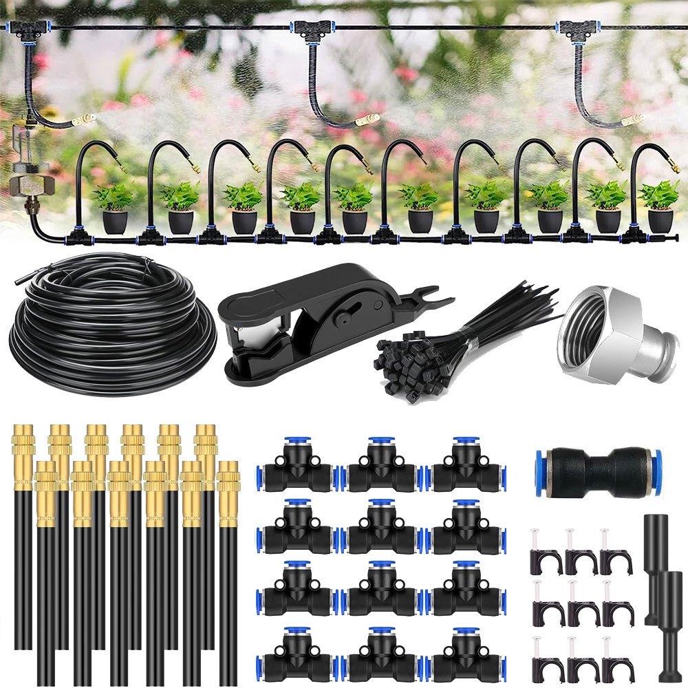 Universal Adjustable Micro-Atomizing Sprinkler Set for Irrigation, Cooling, and Humidification