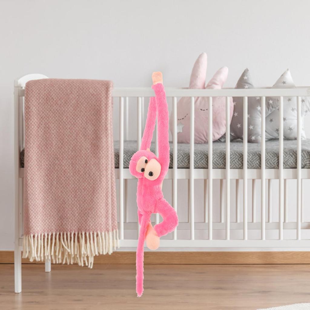 NOLITOY Hängendes Affen-Stofftier, 2er-Set, Niedlich und Stilvoll, Langarmig, Tierfreundlicher Artikel, Perfekt für Babypartys, Geburtstage, Vorhänge
