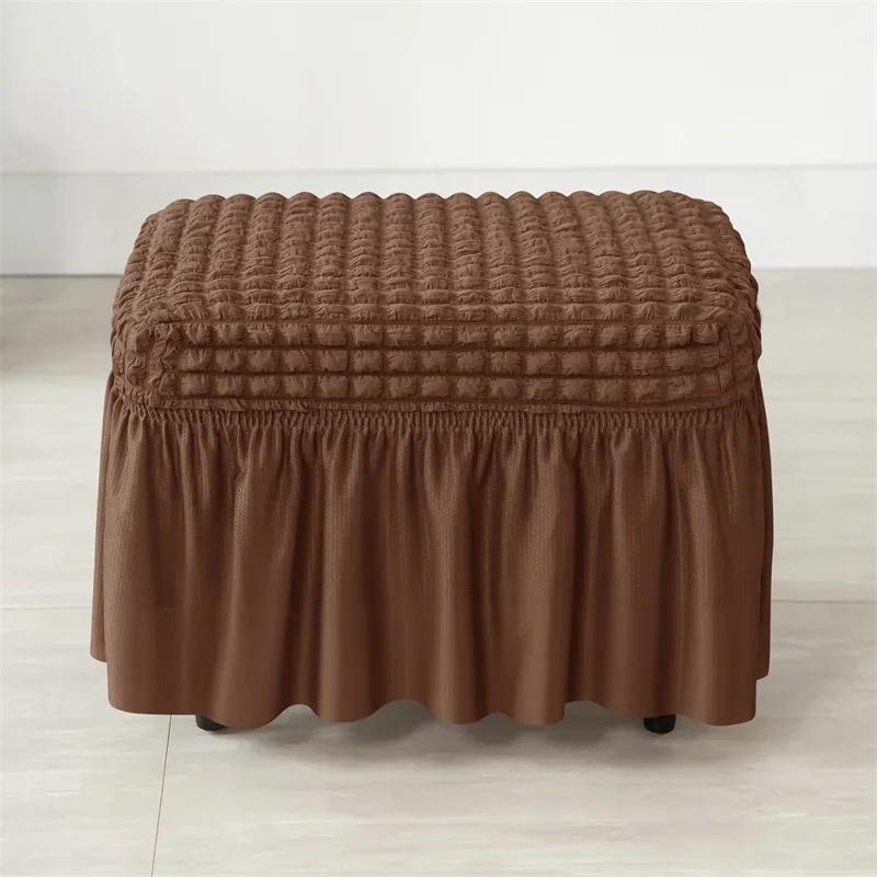 Bubble Grid Club Chair Cover Elastic Tub Sofa Covers with Skirt Hem Single Armchair Slipcovers for Living Room Bar Counter Hotel