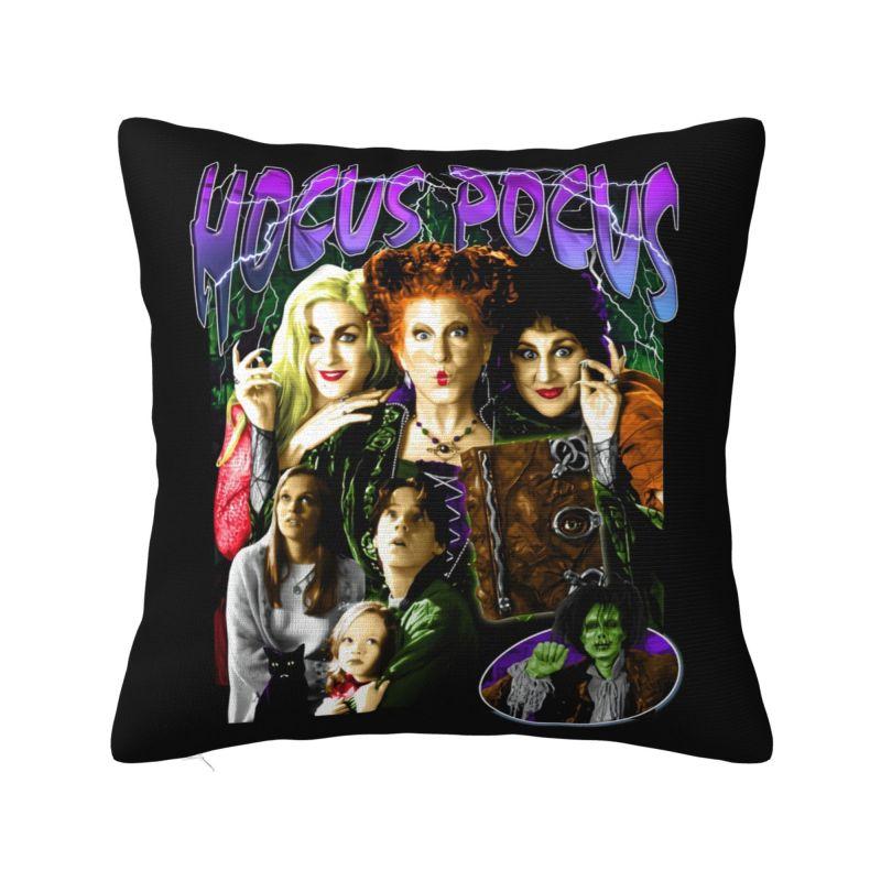 

Custom Luxury Halloween Just A Bunch Of Hocus Pocus Cushion Cover for Sofa Velvet Throw Pillow Case 12x12Inch