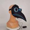 Populární LED svítící maska s ptačím zobákem Halloween Steampunk Morový zobák Maska