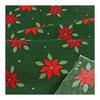 Hamamonyo Tenugui Towel - Sacred Poinsettia (Green/Red) - Christmas Gift Wrapping Decoration - Yokohama Textile Brand - Hand-dyed Cotton 100% - 34cm