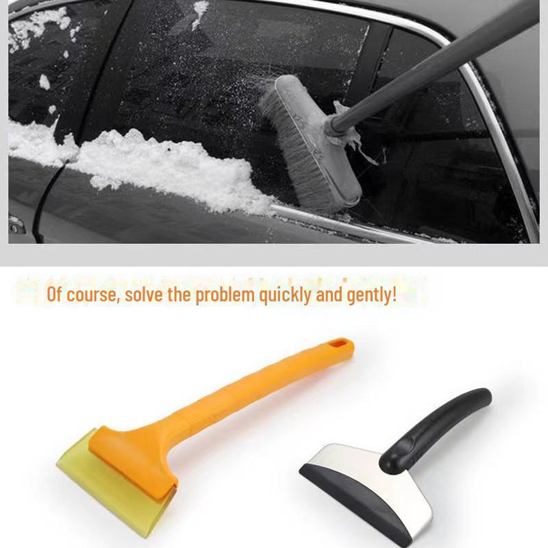 2-in-1 Car Snow Removal Tool: Shovel, Brush, and Scraper for Winter Defrosting