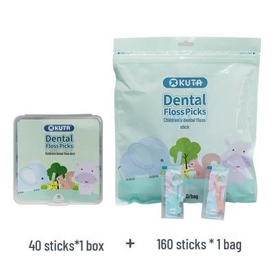 KUTA Kids Cartoon Dental Floss Sticks