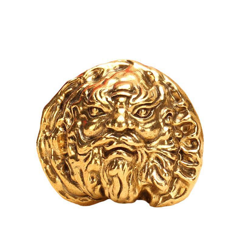 Zhong Kui Messing Walnuss Gesundheitsbälle - Dreieckiger Bodhi Bronze Kreatives Geschenk