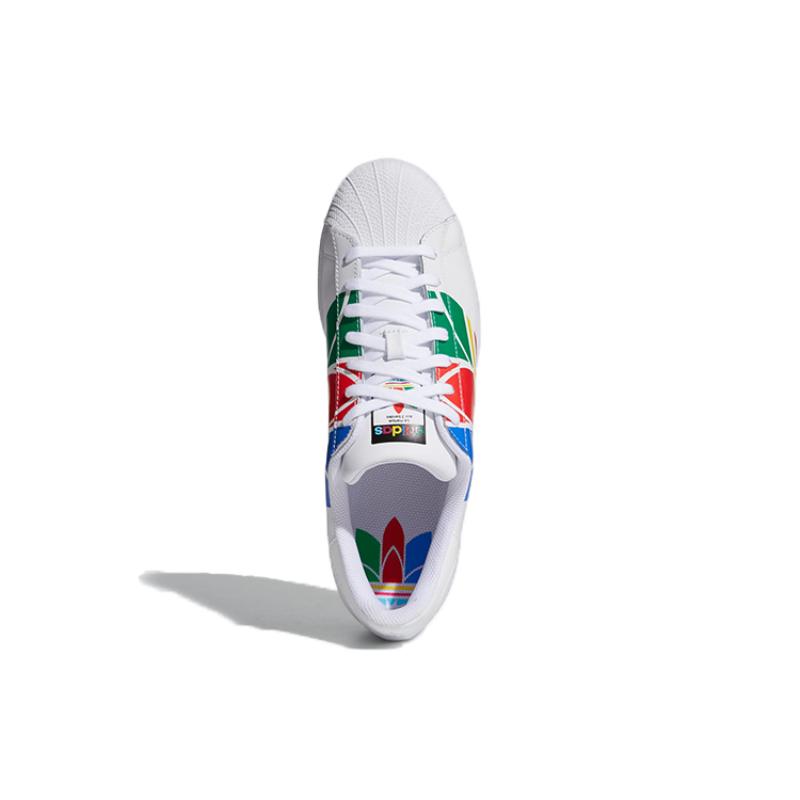 Adidas Superstar Pure 'Colorful Trefoil Cloud White' Sneakers FU9519