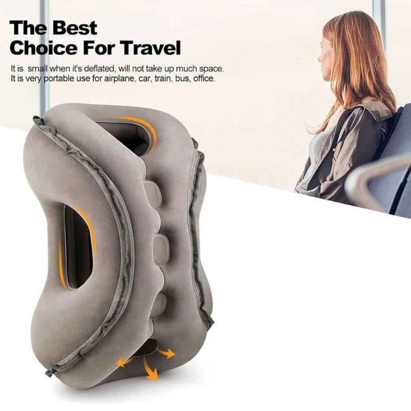 Inflatable Travel Pillow for Airplane Support Head Inflatable Pillow Neck Pillow