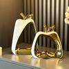 Now Ceramic Apple Ornaments Abstract Art Table Decoration Living Room TV Cabinet Wine Cabinet Ceramic Aesthetic Decoration