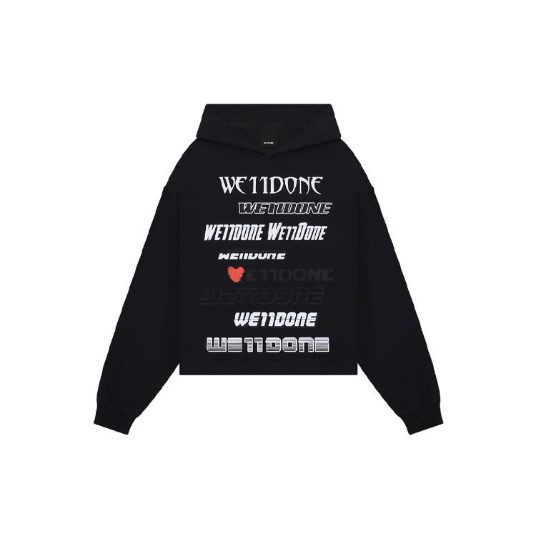 WE11DONE Sweatshirt Unisex Black WD-TH3-22-904-U-BK