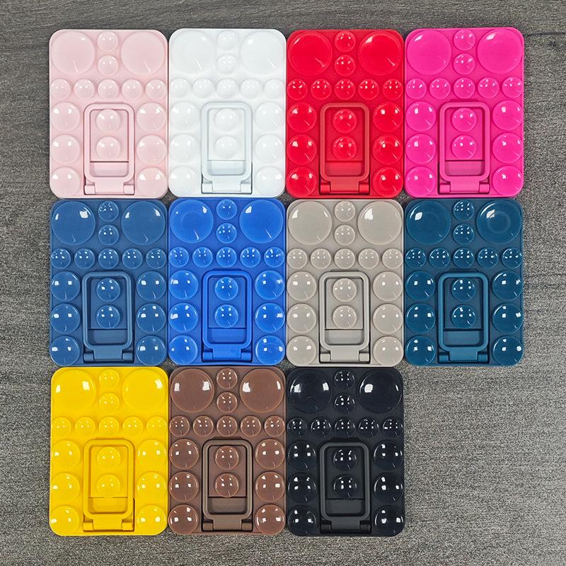 Universal Silicone Phone Holder: Suction Cup, Self-Adhesive, Folding Design