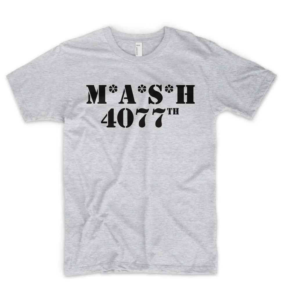 Top M A S H 4077 Militare Verde Esercito US Marines RAF Retrò MASH 4077TH Maglietta harajuku oversize Abbigliamento Unisex magliette grafiche