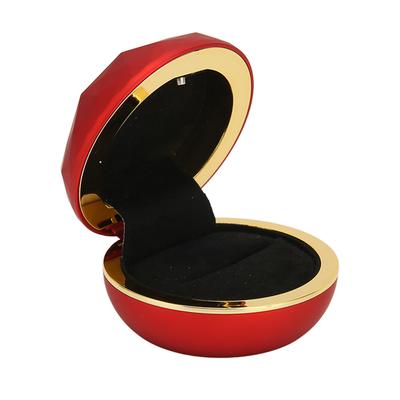Ring Box Round Shape Jewelry Display Gift Storage Box Organizer with LED Light for Proposal