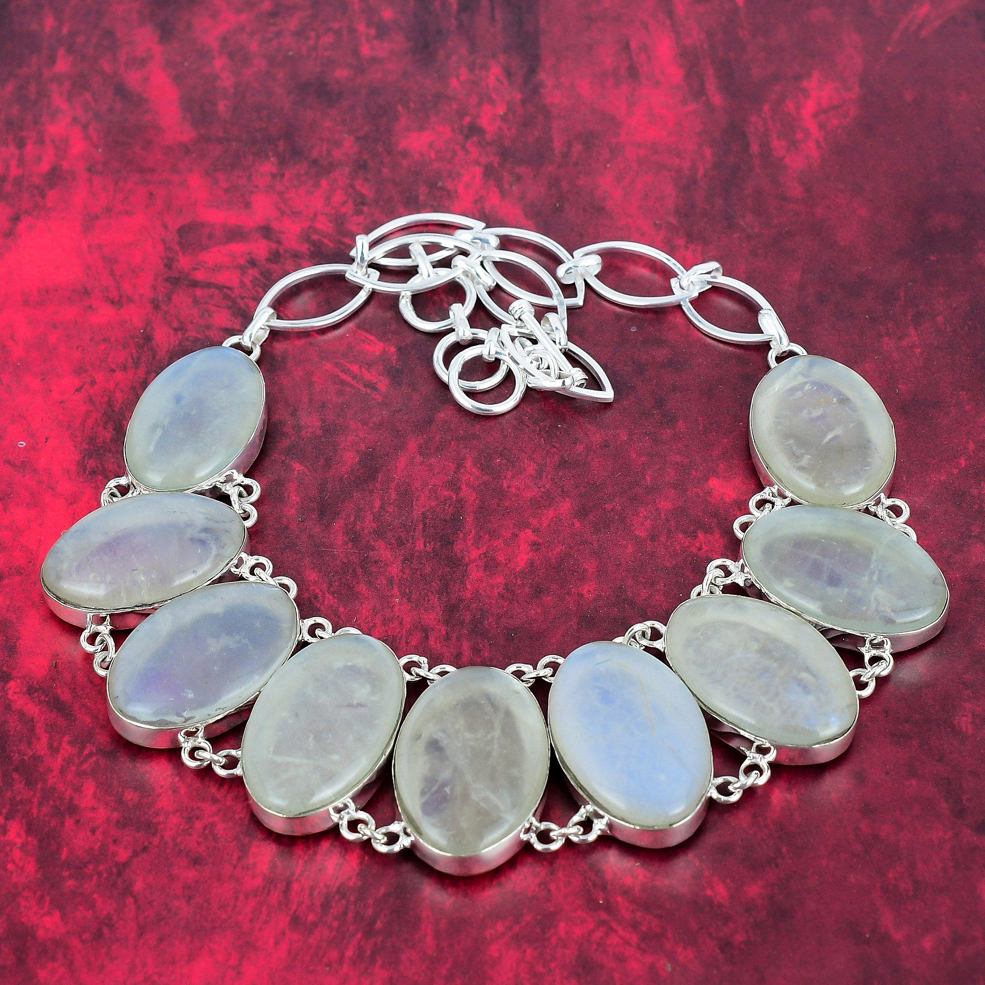 

Ожерелье с радужным мистическим опалом, регулируемое ожерелье-цепочка из стерлингового серебра 925 пробы, подарок для женщин, ювелирное ожерелье ручной работы с драгоценными камнями Adjustable with 18 inches белый