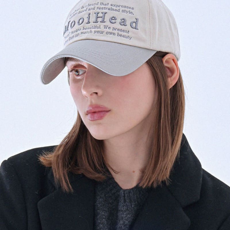 MooiHead Lettering Signature Two-Tone Ball Cap_5 Colors