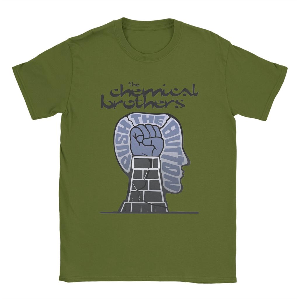 Maglietta Unisex The Chemical Brothers Band 100% Cotone Abbigliamento Vintage Manica Corta Girocollo Taglie Forti Magliette