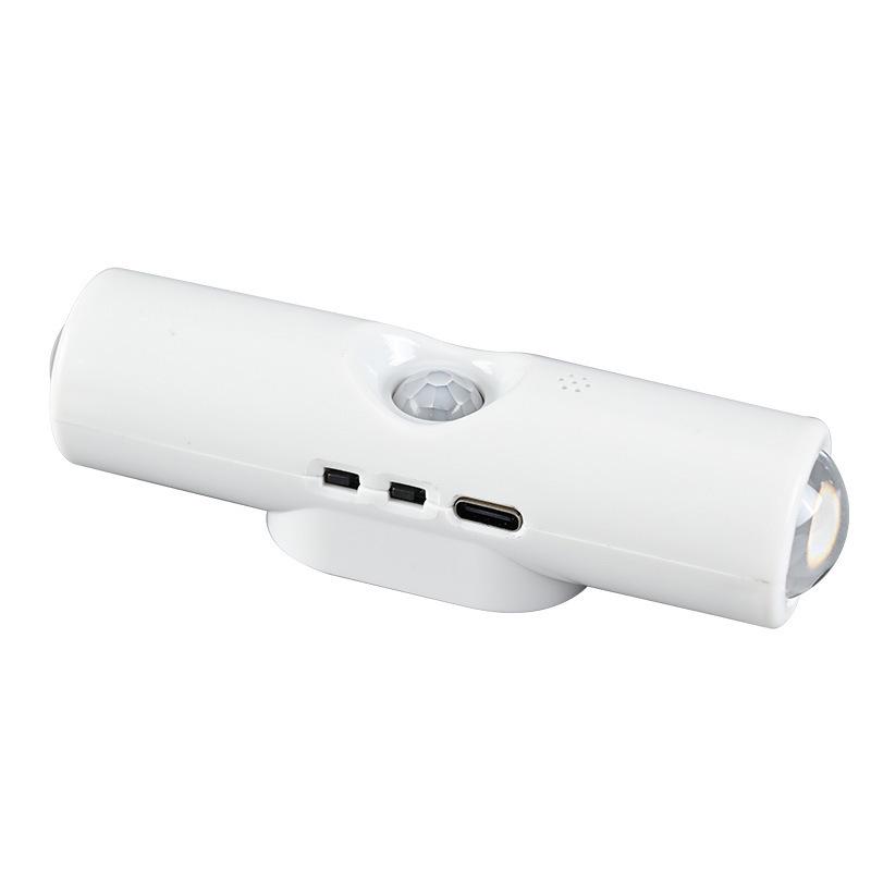 Smart Seven-Color USB Rechargeable Motion Sensor Night Light with Dual Cat Eye Design