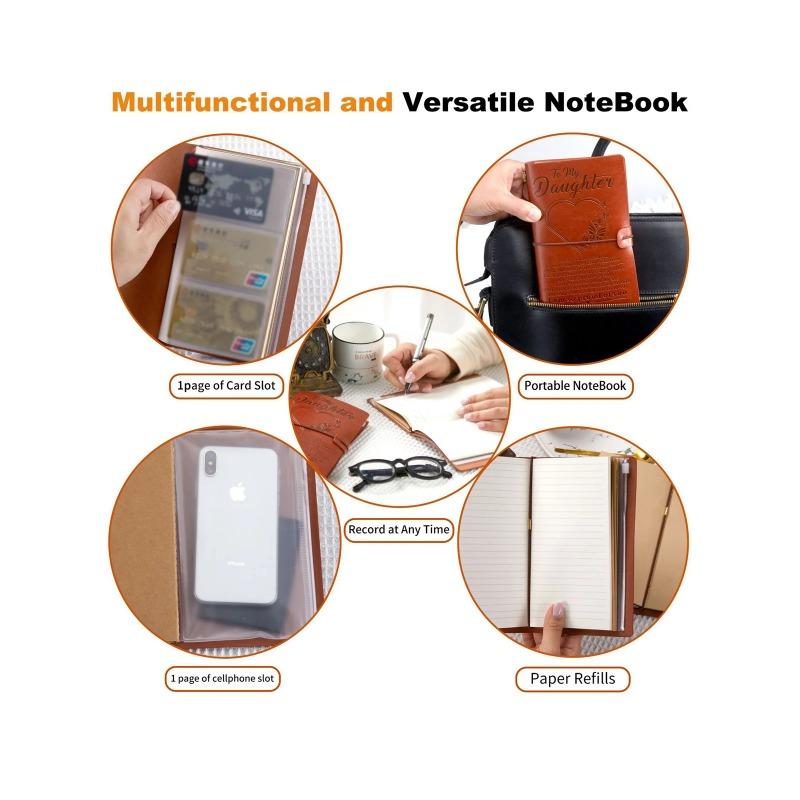 Notatnik ze skóry PU w stylu vintage Wysokiej jakości dziennik podróżny Notatnik Uroczy pamiętnik Prezenty rodzinne