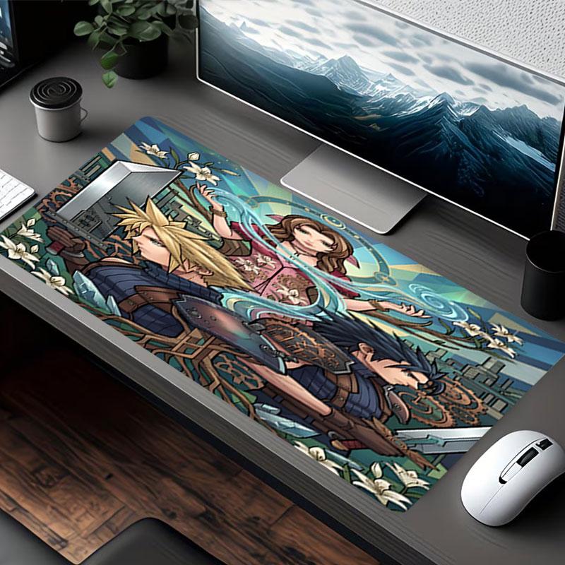 Final Fantasy Print Musematte, for Tastaturmatte Bærbar PC-matte for Kontor Hjemmebruk, Skrivebordsdekorasjon, Perfekt Bursdagsgave for Spillere