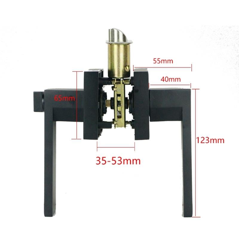 Black Square Door Handle Lock, Access Privacy Mask, Interior Bedroom and Bathroom, Hardware Accessories, Door Locks