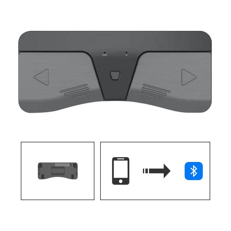 Wireless Bluetooth Page Turner Pedal Intelligent Wireless Bt Page Turner Pedal For E-Books Piano Guitar Sheet Music Turners