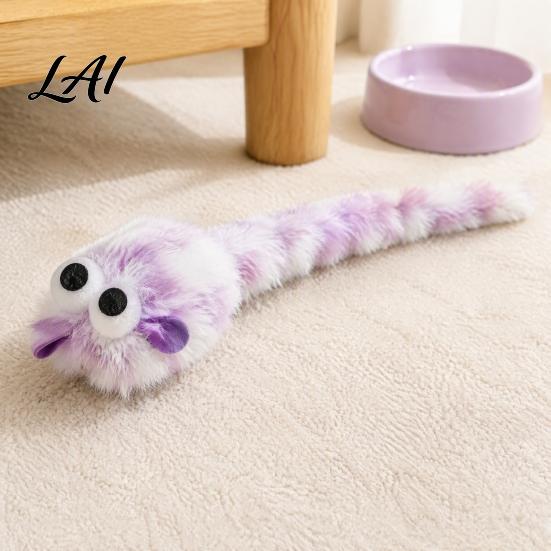 Plush Toy with Catnip Mouse Cat Catnip Long Tail Rat Chew Toy Durable Stuffed for Indoor Kittens Biting Hunting Instinct Stimulation Pet Kitten