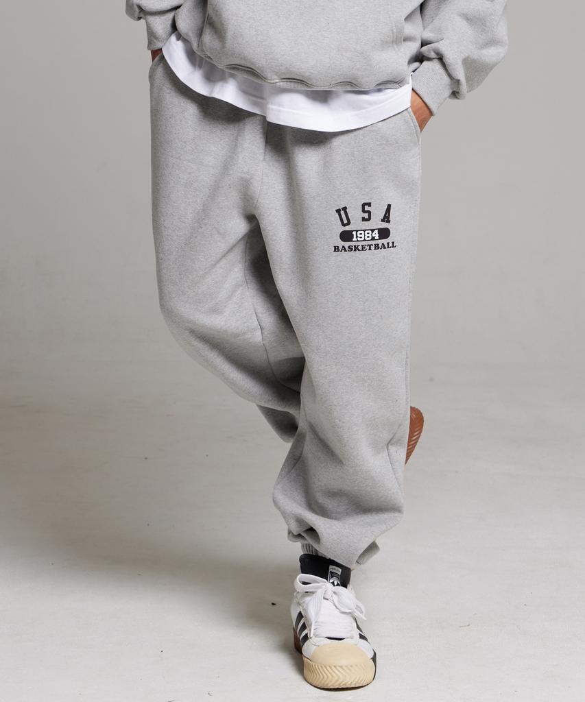 CREAM SODA LAB Usa Logo Training Jogger Pants Grey Black