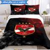 3PCS Ahly Football club Printed Soft Bedding Set,Including 1pc Duvet Cover And 2pcs Pillowcases Perfect for Bedroom, Dormitory, Fan gift
