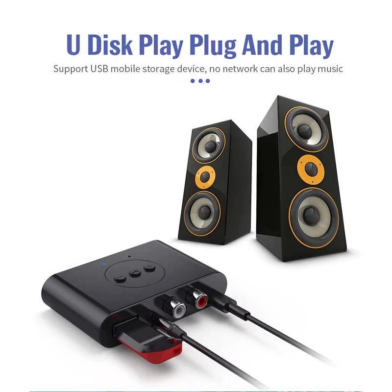 Bluetooth 5.3 Receiver Transmitter U Disk Rca 3.5Mm Aux Jack Stereo Music Wireless Audio Adapter For Car Kit Speaker Tv