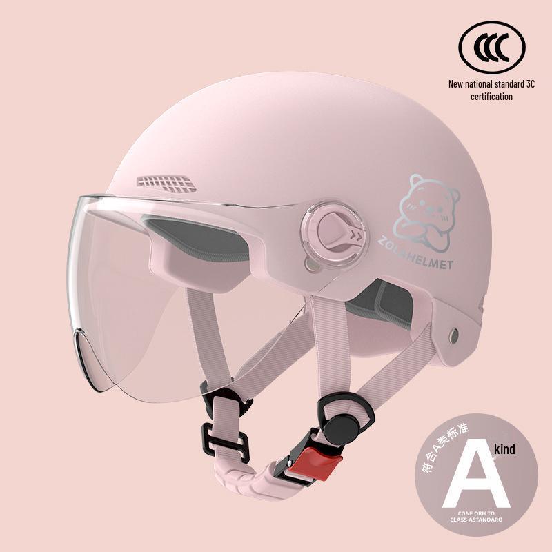 Women's Lightweight Ventilated Electric Scooter Helmet with Sun & Ear Protection - All-Season 3C Certified Half Helmet